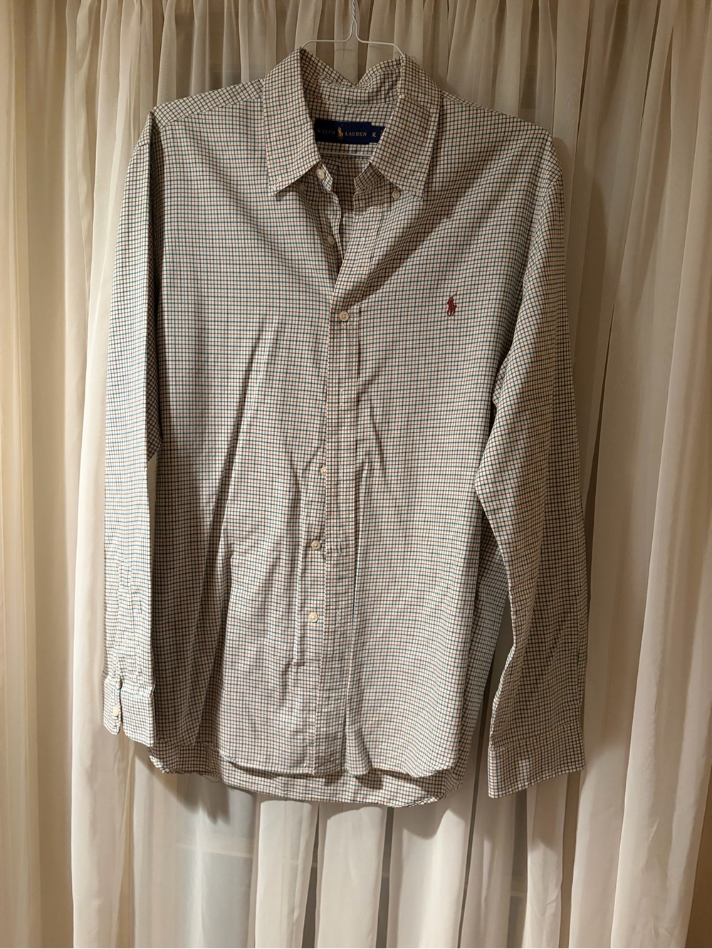 Polo by Ralph Lauren Men's Long-Sleeve Check Button-Down Shirt - White/Blue